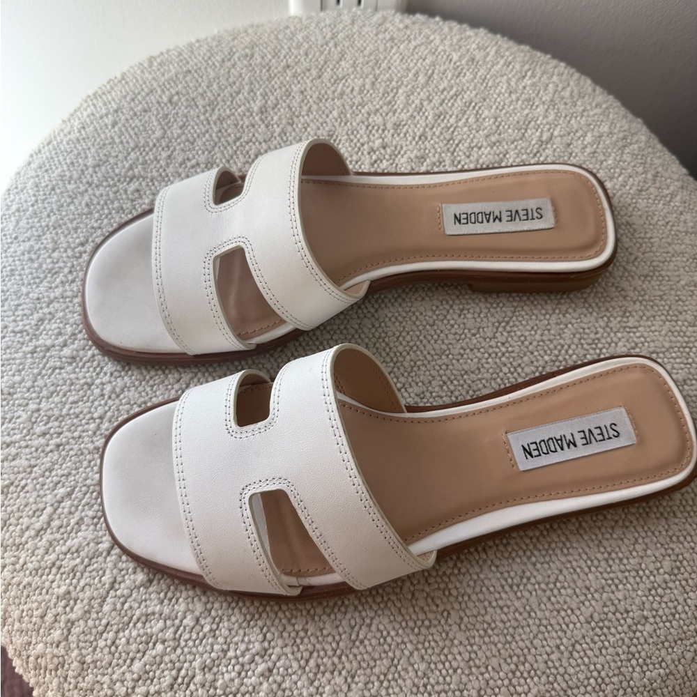 Nordstrom Cream Slide Sandals